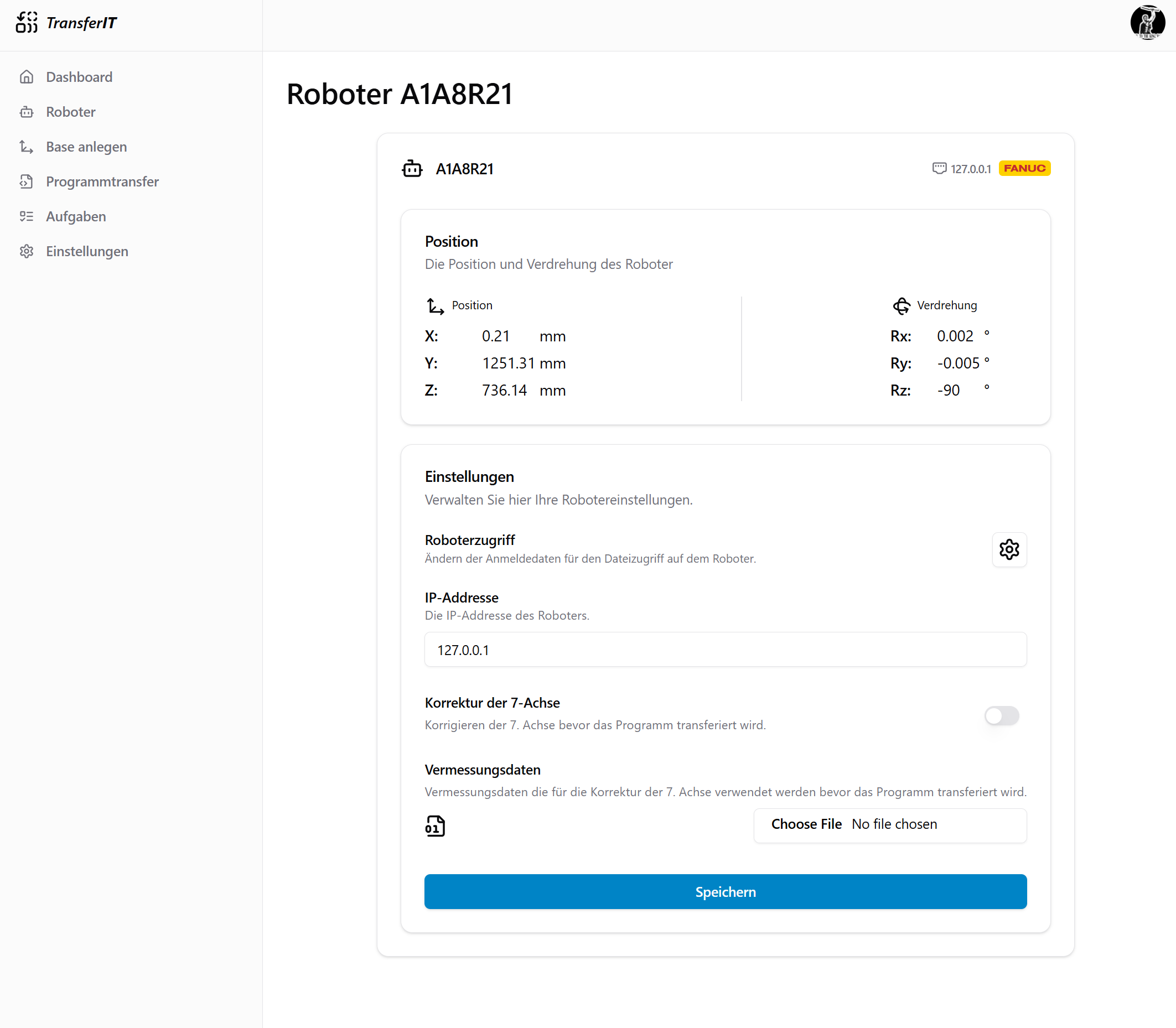 Roboterkonfiguration